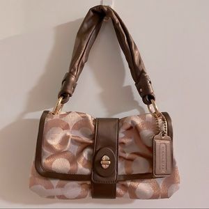 Coach 13699 Rose Gold Parker Op Art Small Purse